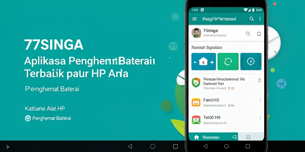 Antarmuka aplikasi 77SINGA dengan fungsi penghemat baterai yang intuitif.