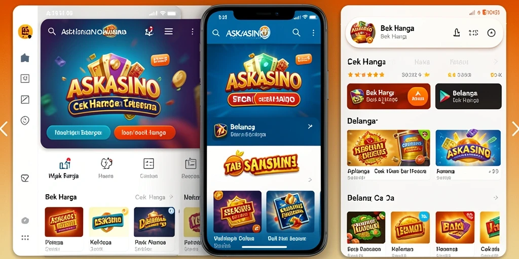 Tampilan antarmuka pengguna aplikasi ASKASINO untuk cek harga.