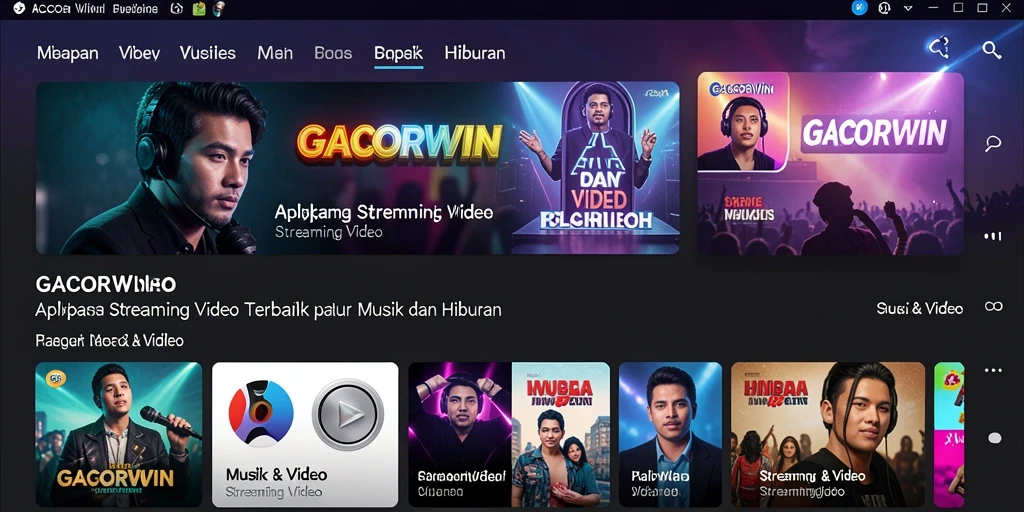 Tampilan antarmuka GACORWIN yang menarik dan fungsional untuk Streaming Video.