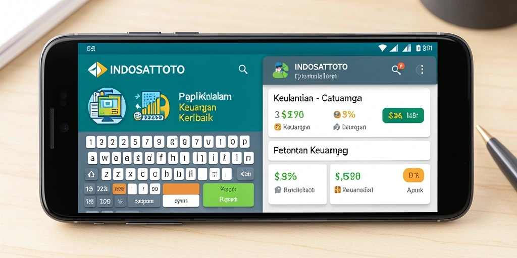 Tampilan antarmuka pengguna aplikasi INDOSATTOTO dengan fitur catatan keuangan.