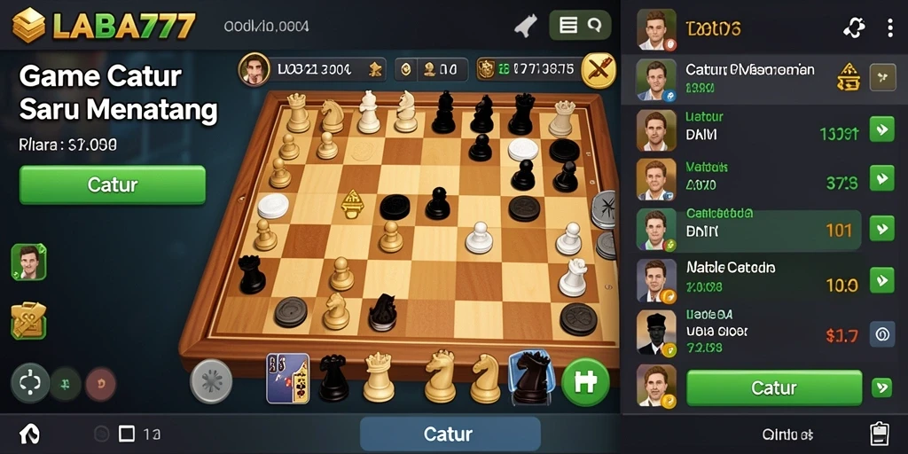 Tampilan antarmuka LABA777 dengan fungsi Catur yang interaktif.