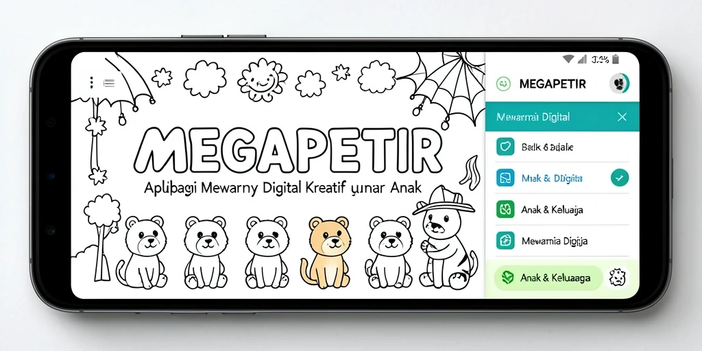 Tampilan antarmuka aplikasi MEGAPETIR yang mudah digunakan.