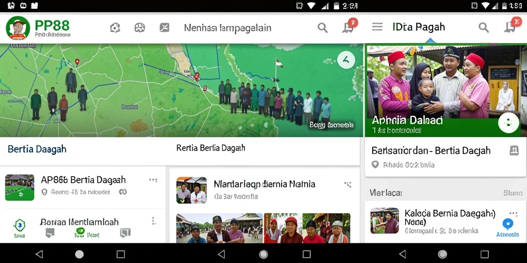 Tampilan antarmuka aplikasi PP88 yang menarik dan informatif.