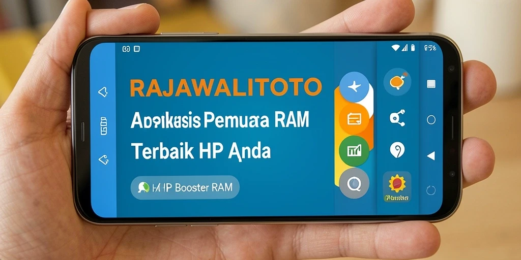 Screenshot RAJAWALITOTO menunjukkan antarmuka pembersihan RAM yang sederhana dan efektif.