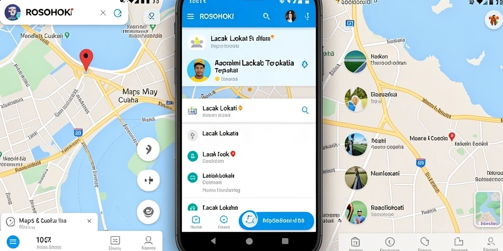 Antarmuka ROSOHOKI menampilkan fitur Lacak Lokasi yang mudah digunakan.