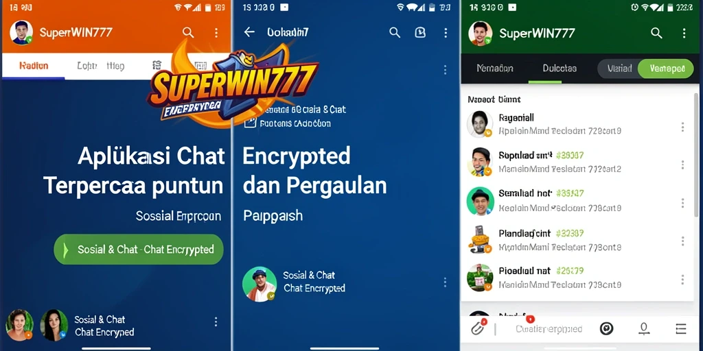 Antarmuka aplikasi SUPERWIN777 yang ramah pengguna untuk chatting aman.